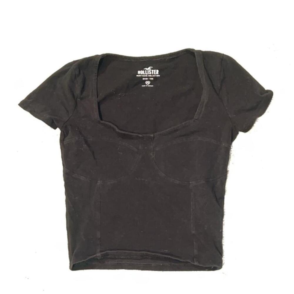 Hollister black baby tee size